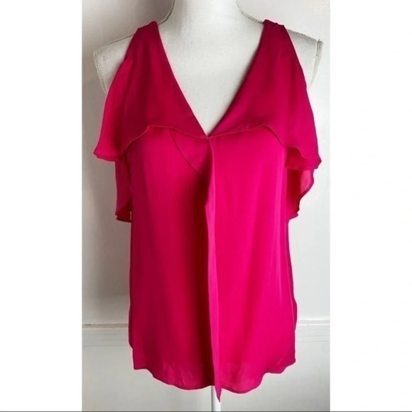 Kobi Halperin • NWT Magenta Pink Laurell Cold Shoulder Blouse - Picture 1 of 5
